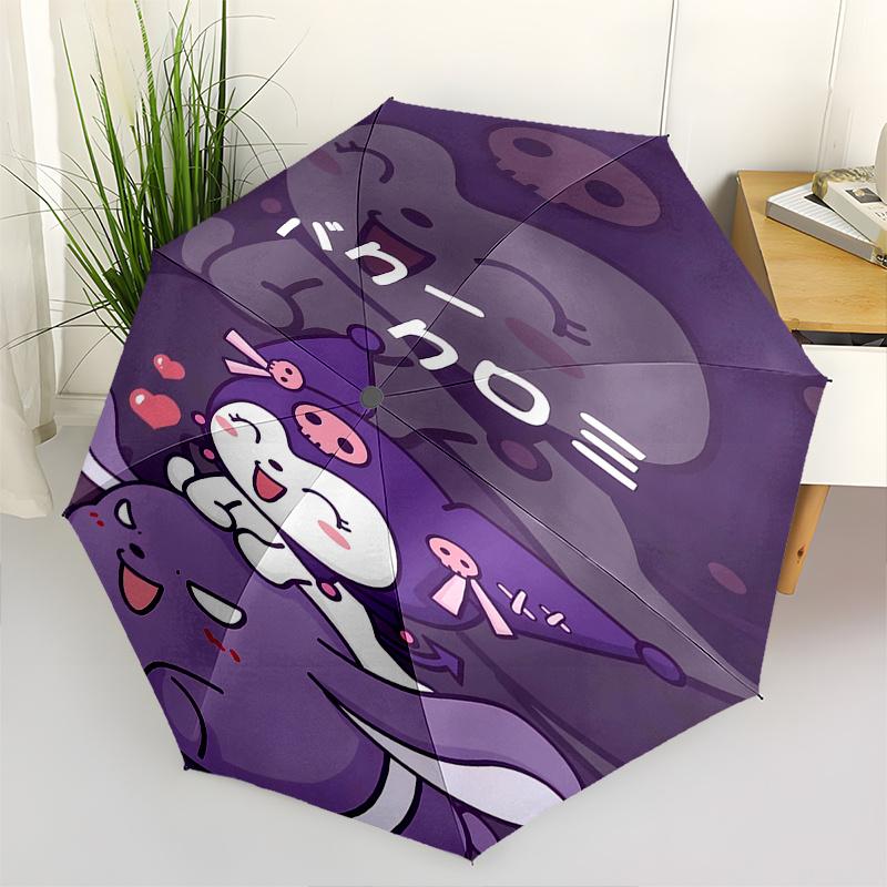 Kuromi Automatic Folding Umbrella-Simple 8-Rib Design, Bright Cartoon Pattern, Durable Iron Frame, Suitable For Travel, Outdoor, Beach-Cute
Kuromi Automatic Folding Umbrella-Simple 8-Rib Design, Bright Cartoon Pattern, Durable Iron Frame, Suitable For Travel, Outdoor, Beach-Cute