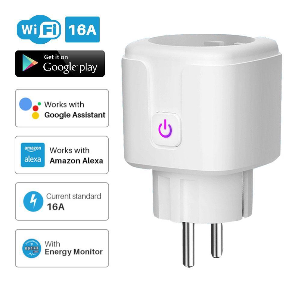 Интеллектуальная вилка WiFi Розетка ЕС 16A Монитор питания Функция синхронизации APP Control Work
Интеллектуальная вилка WiFi Розетка ЕС 16A Монитор питания Функция синхронизации APP Control Work