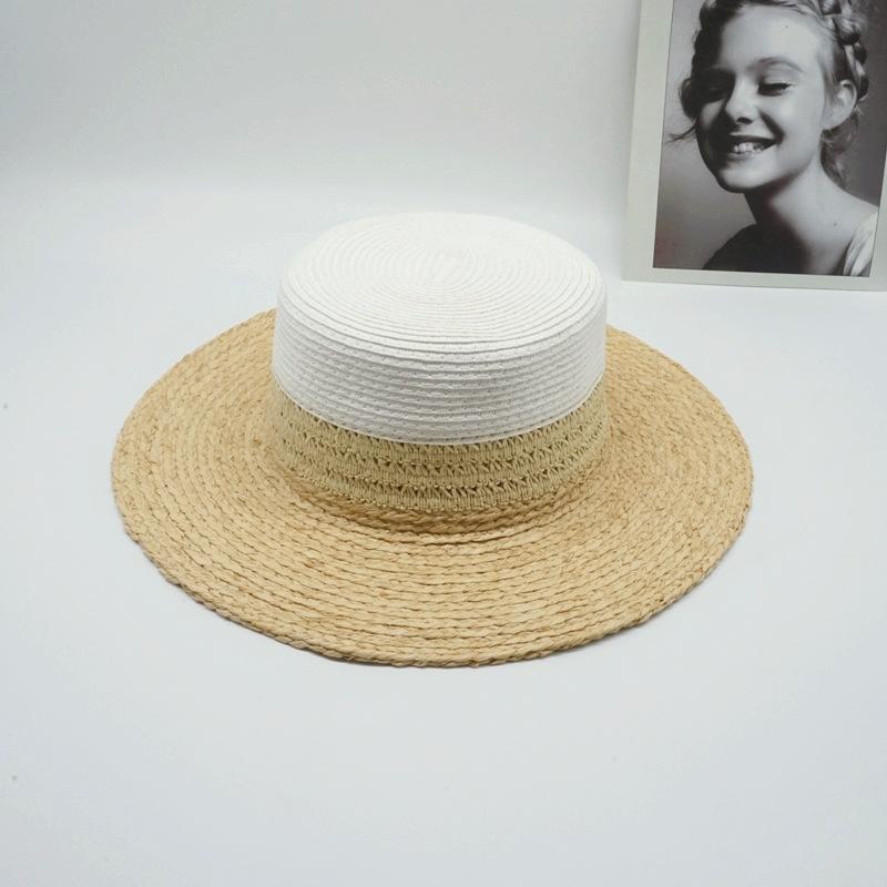 Foreign Trade French Elegance Summer Female Raffia Splicing White Flat Top Top Hat Shading Vacation Beach Straw Hat M(56-58cm)
Foreign Trade French Elegance Summer Female Raffia Splicing White Flat Top Top Hat Shading Vacation Beach Straw Hat M(56-58cm)