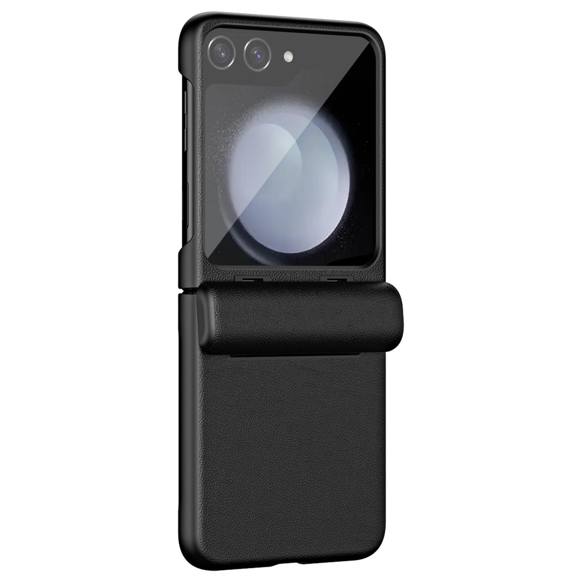 For Samsung Galaxy Z Flip6 5G/Z Flip5 5G Case Textured Leather+PC Hinge Protection Phone Cover Black
For Samsung Galaxy Z Flip6 5G/Z Flip5 5G Case Textured Leather+PC Hinge Protection Phone Cover Black