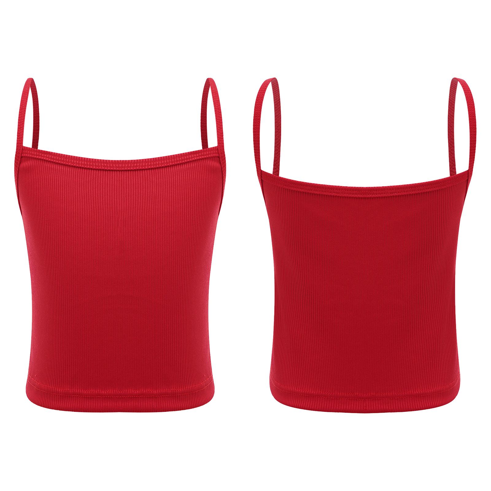 Kids Sleeveless Ribbed Camisole - Soft Spaghetti Strap Crop Top for Girls Dancewear & Sports Undershirt L червоний
Kids Sleeveless Ribbed Camisole - Soft Spaghetti Strap Crop Top for Girls Dancewear & Sports Undershirt L червоний