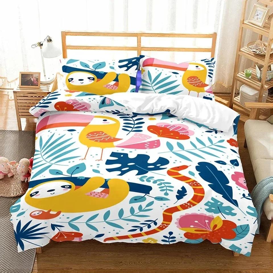 Children Cartoon Baby Bedding Set 3D Animal Sloth Luxury Duvet Cover Character Princess Family Set Single Queen King size 135x200cm
Children Cartoon Baby Bedding Set 3D Animal Sloth Luxury Duvet Cover Character Princess Family Set Single Queen King size 135x200cm