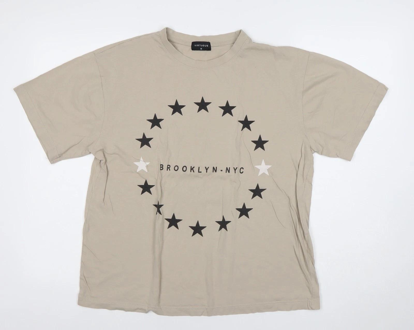 Virtuous Men s Beige Brooklyn NYC Graphic Short Sleeve T-Shirt M XL
Virtuous Men s Beige Brooklyn NYC Graphic Short Sleeve T-Shirt M XL