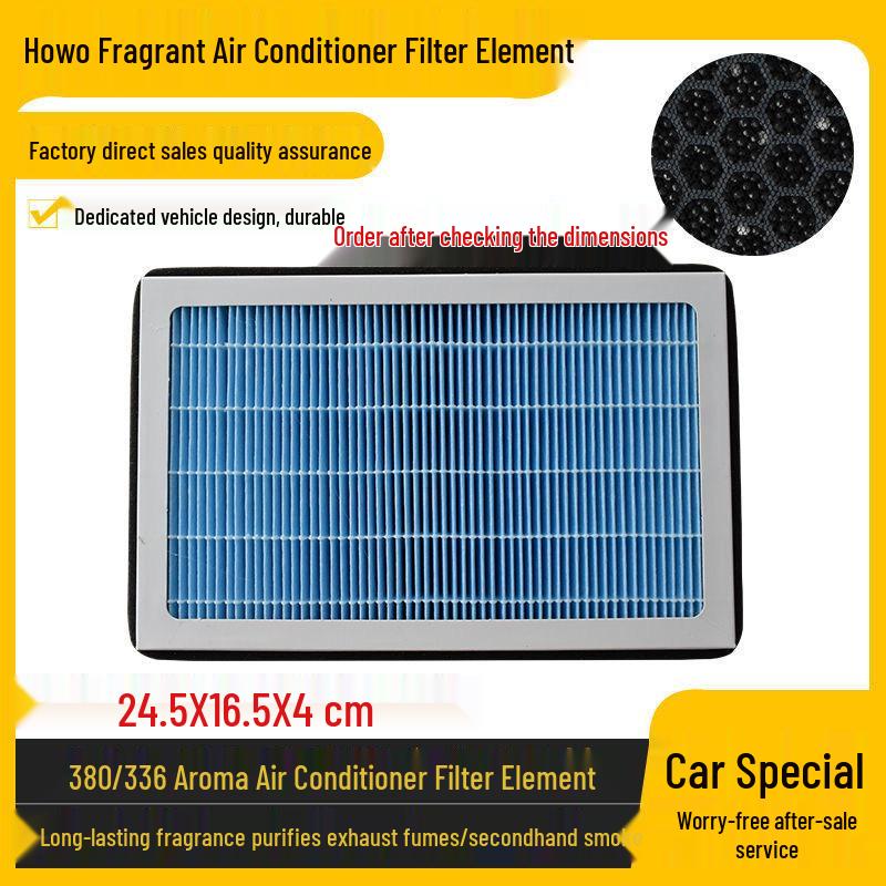 HOWO 336/380 Air Conditioning & Aroma Filter for Self-Unloading, Mixer, and Tank Trucks 1 piece
HOWO 336/380 Air Conditioning & Aroma Filter for Self-Unloading, Mixer, and Tank Trucks 1 piece