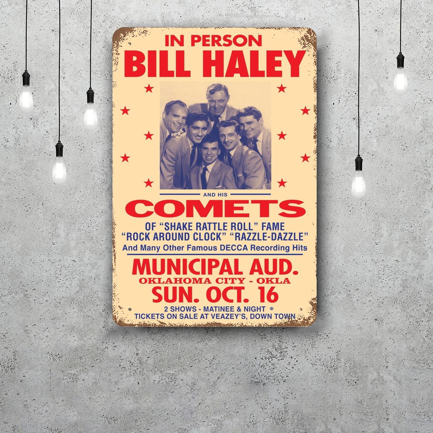 Bill Haley Retro Vintage Tin Sign Poster Decorative Plaque Metal Plate Wall Decor 20x30cm(7.8x11.8inch)
Bill Haley Retro Vintage Tin Sign Poster Decorative Plaque Metal Plate Wall Decor 20x30cm(7.8x11.8inch)