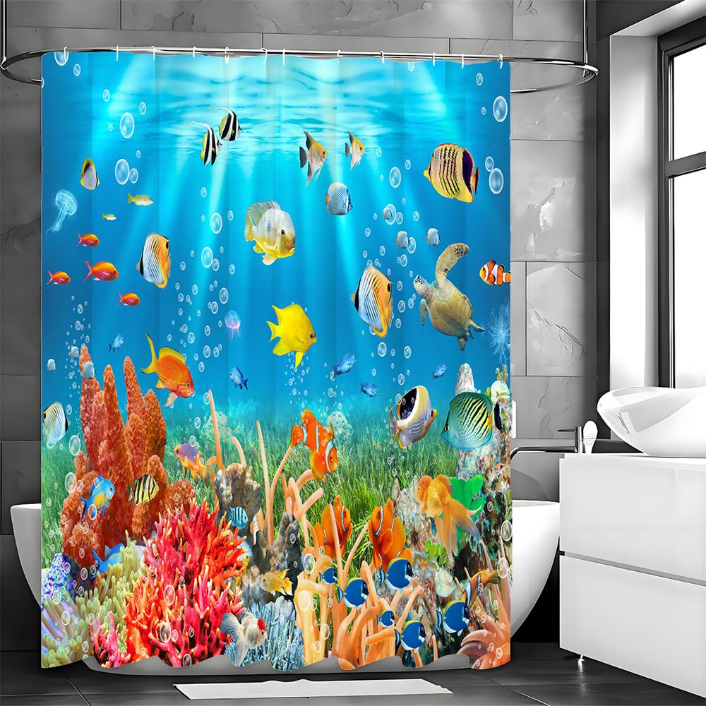 Подводный мир Маленькие рыбки Кораллы Занавеска для душа, Декоративная занавеска для душа для ванной, Водонепроницаемая занавеска для душа с крючками 90*180cm
Подводный мир Маленькие рыбки Кораллы Занавеска для душа, Декоративная занавеска для душа для ванной, Водонепроницаемая занавеска для душа с крючками 90*180cm