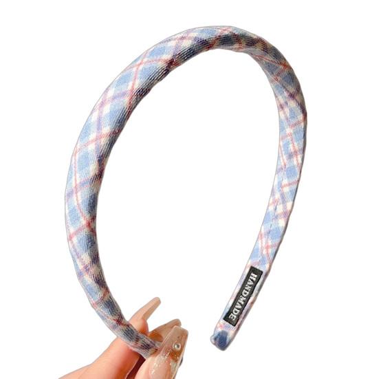 Women Thin Headband Anti-Slip Design Plaid Pattern Elastic Fit Hair Hoop Soft Sponge Filling Hair Accessory C
Women Thin Headband Anti-Slip Design Plaid Pattern Elastic Fit Hair Hoop Soft Sponge Filling Hair Accessory C