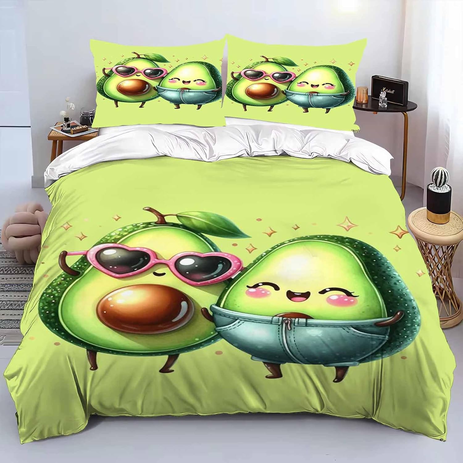 Комплект постільної білизни з авокадо, 3D-візерунок, м який мікрофібровий набір ковдри-чохла, фруктова ковдра та наволочка 50 X 75 см на блискавці 140x200cm
Комплект постільної білизни з авокадо, 3D-візерунок, м який мікрофібровий набір ковдри-чохла, фруктова ковдра та наволочка 50 X 75 см на блискавці 140x200cm