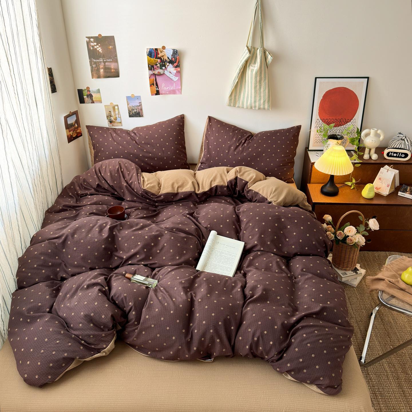 New plaid printing retro cloud double-layer yarn four-piece set, bedding, student dormitory single 3-piece set 1.2m sheet 3pcs
New plaid printing retro cloud double-layer yarn four-piece set, bedding, student dormitory single 3-piece set 1.2m sheet 3pcs