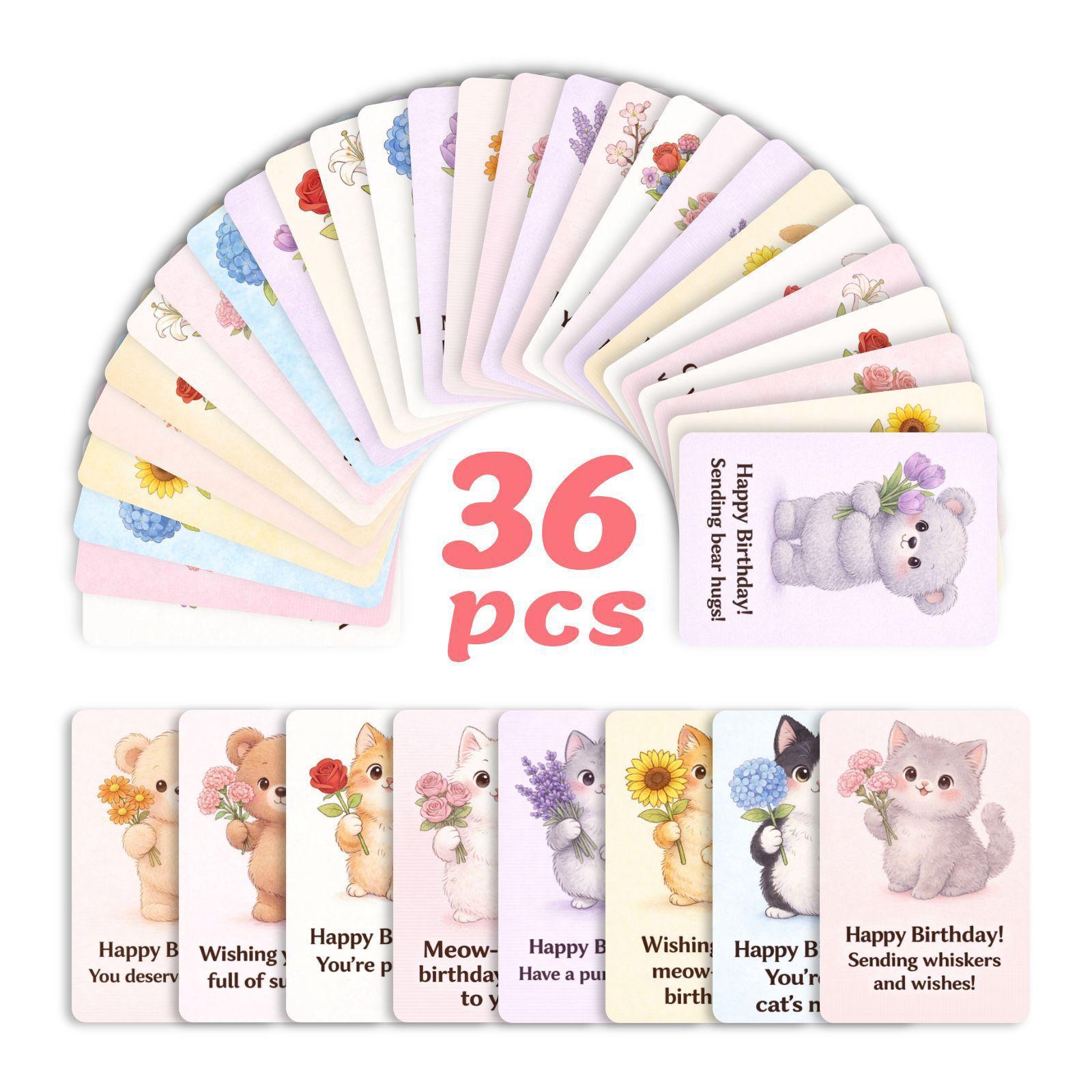 36 Birthday Wishing Cards Creative Cute Animal Watercolor Hand-Drawn Style Text Wishing Cards RXHB0452
36 Birthday Wishing Cards Creative Cute Animal Watercolor Hand-Drawn Style Text Wishing Cards RXHB0452
