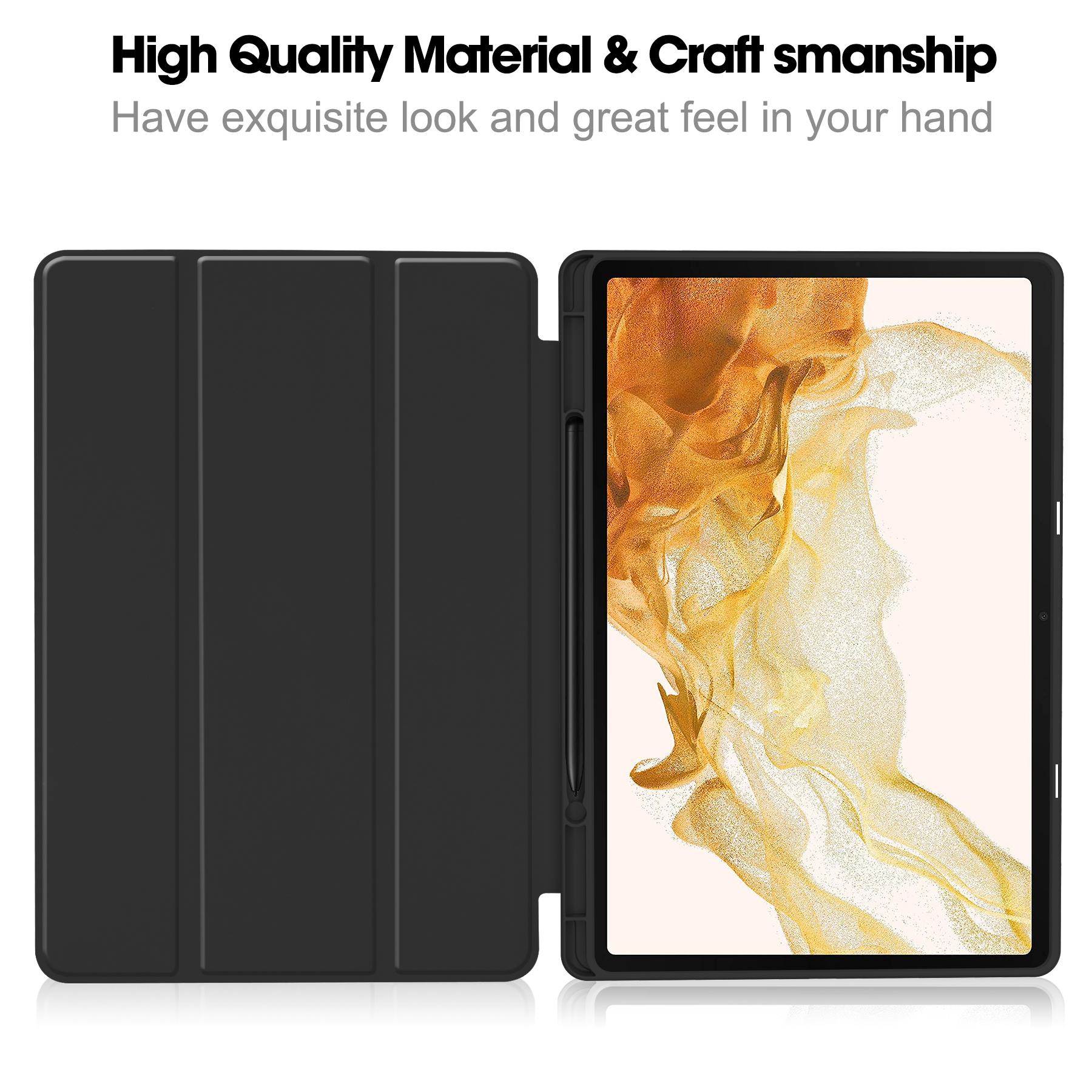 For Samsung Galaxy Tab S10+ Stand Case Shock-Absorbent Leather Tablet Cover with Pen Slot Pink
For Samsung Galaxy Tab S10+ Stand Case Shock-Absorbent Leather Tablet Cover with Pen Slot Pink