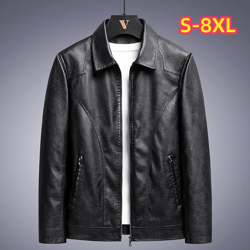 Весенне-осеннее мужское пальто из искусственной кожи 8XL, мужская кожаная куртка с лацканами, корейская кожаная куртка больших размеров, мужская XXL чёрный
Весенне-осеннее мужское пальто из искусственной кожи 8XL, мужская кожаная куртка с лацканами, корейская кожаная куртка больших размеров, мужская XXL чёрный
