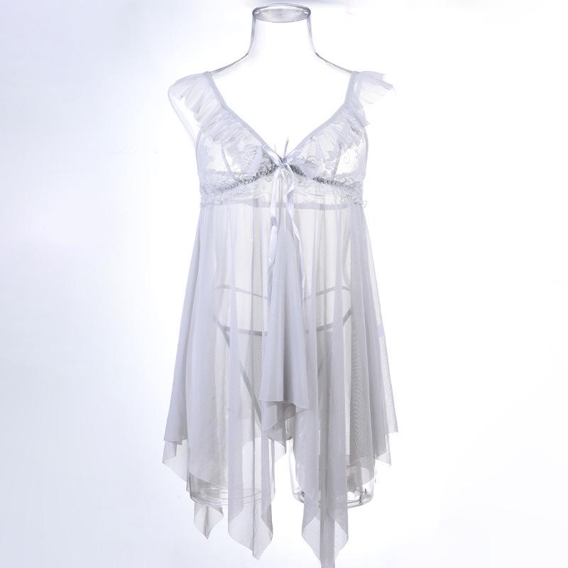 Pure Desire Sexy Nightgown: Young Woman s Camisole Dress with Flutter Sleeves, Open Back, Summer Mesh Pajama Set. One Size
Pure Desire Sexy Nightgown: Young Woman s Camisole Dress with Flutter Sleeves, Open Back, Summer Mesh Pajama Set. One Size