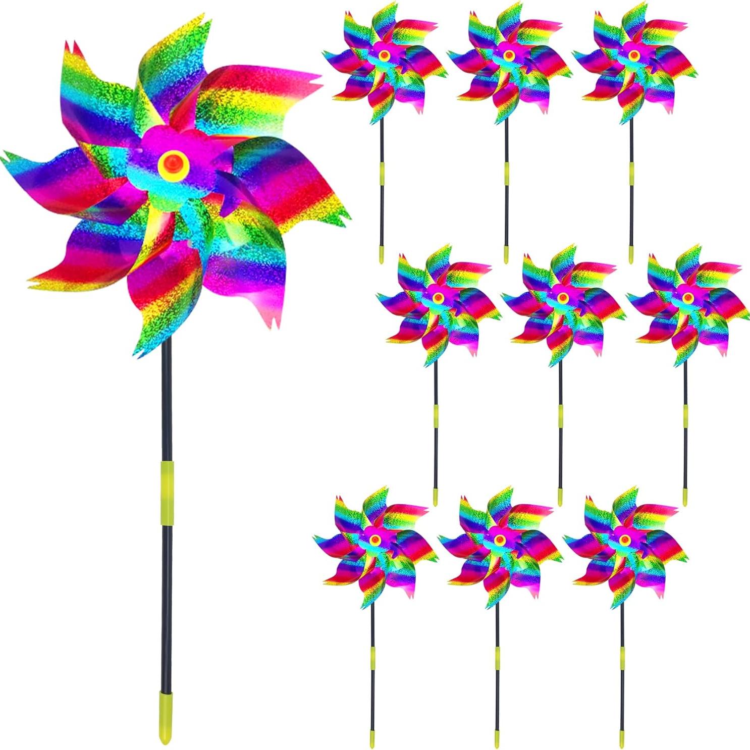10-Pack Reflective Bird Repellent Pinwheels Outdoor Bird Deterrent Suitable for Yard, Balcony, Garden
10-Pack Reflective Bird Repellent Pinwheels Outdoor Bird Deterrent Suitable for Yard, Balcony, Garden
