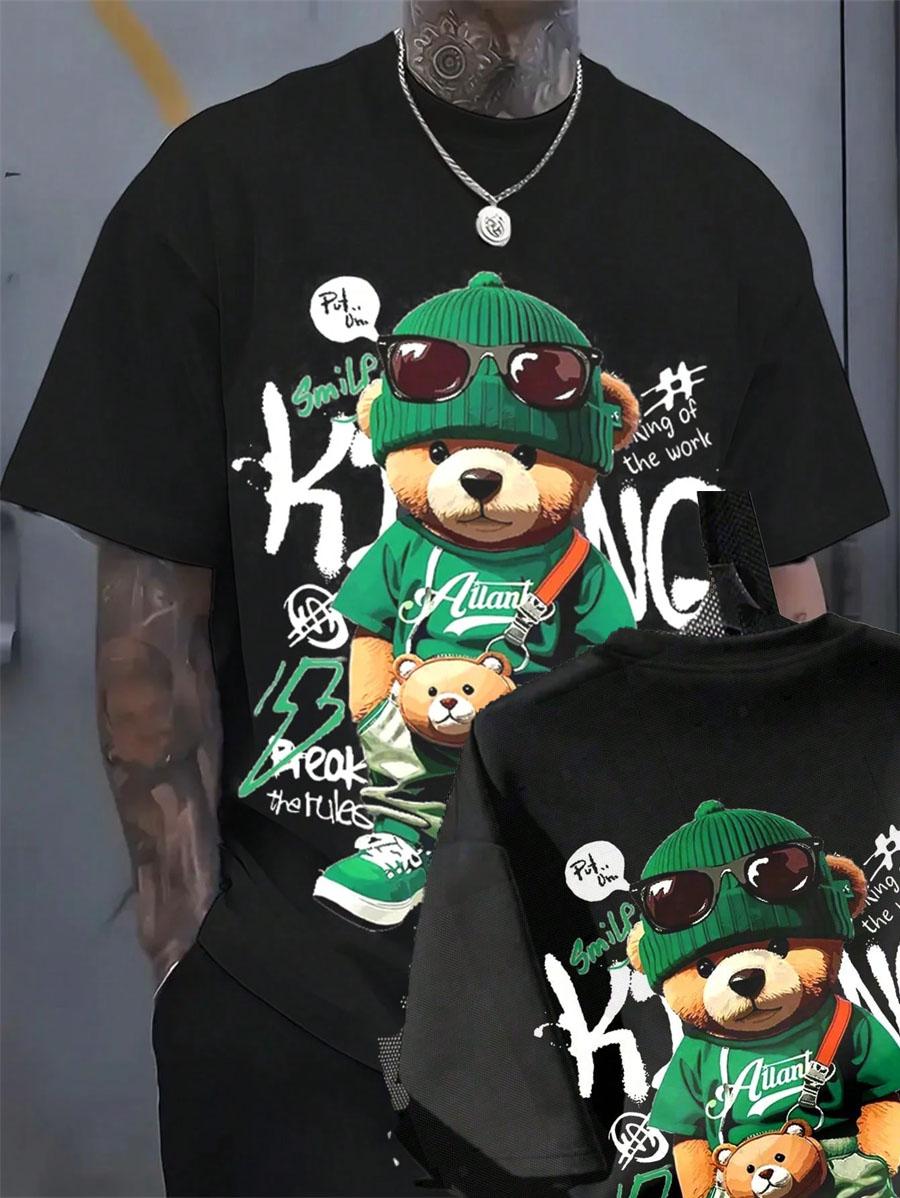 Летняя мужская уличная футболка с мультяшным рисунком плюшевого мишки, удобная повседневная футболка с круглым вырезом и коротким рукавом из полиэстера, топ в стиле Y2K S
Летняя мужская уличная футболка с мультяшным рисунком плюшевого мишки, удобная повседневная футболка с круглым вырезом и коротким рукавом из полиэстера, топ в стиле Y2K S