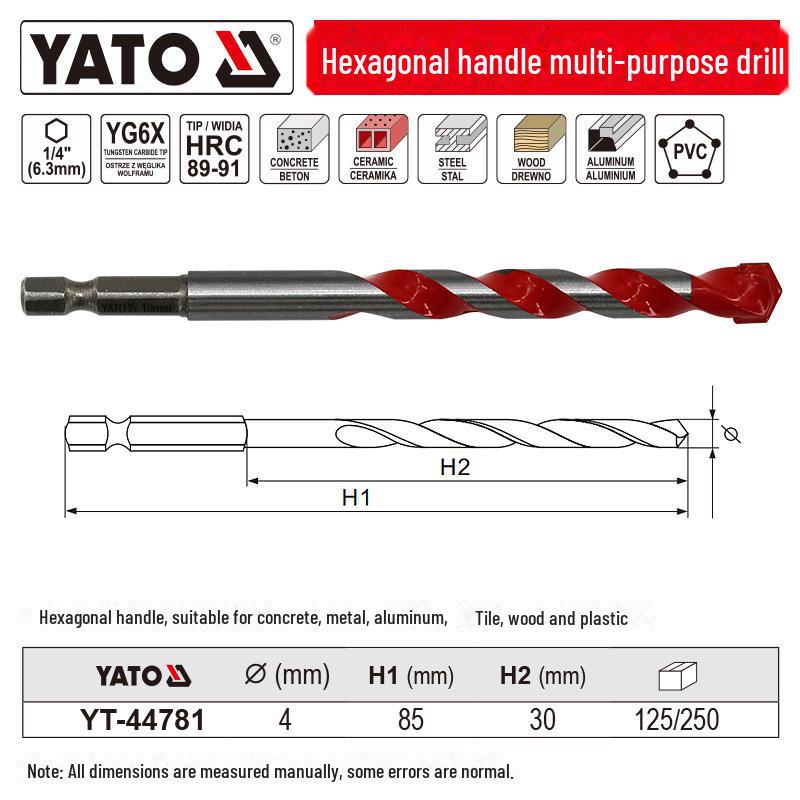 Многофункциональное треугольное сверло YATO с шестигранной ручкой
Многофункциональное треугольное сверло YATO с шестигранной ручкой