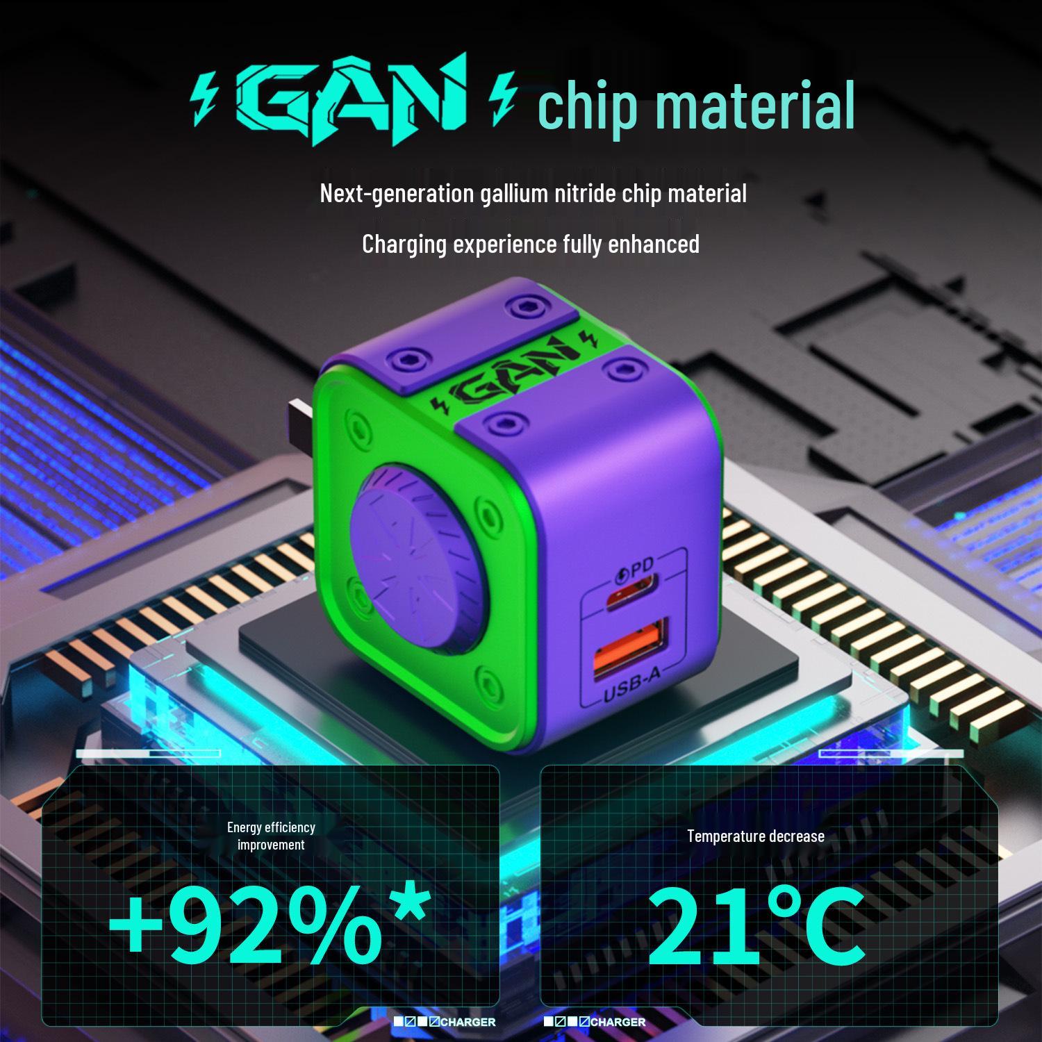 Cross-Border Fast-Charging Mobile Phone Gyro Decompression Device Single-port зелений
Cross-Border Fast-Charging Mobile Phone Gyro Decompression Device Single-port зелений