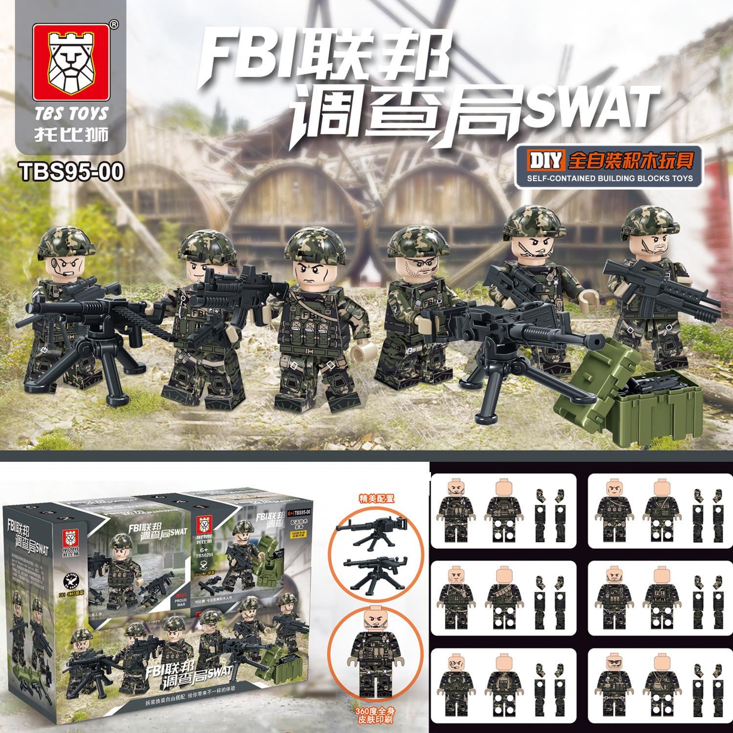 Tbs95-00 Military Police Series Fbi Swat Children S Assembled Building Block Figurine Toy
Tbs95-00 Military Police Series Fbi Swat Children S Assembled Building Block Figurine Toy