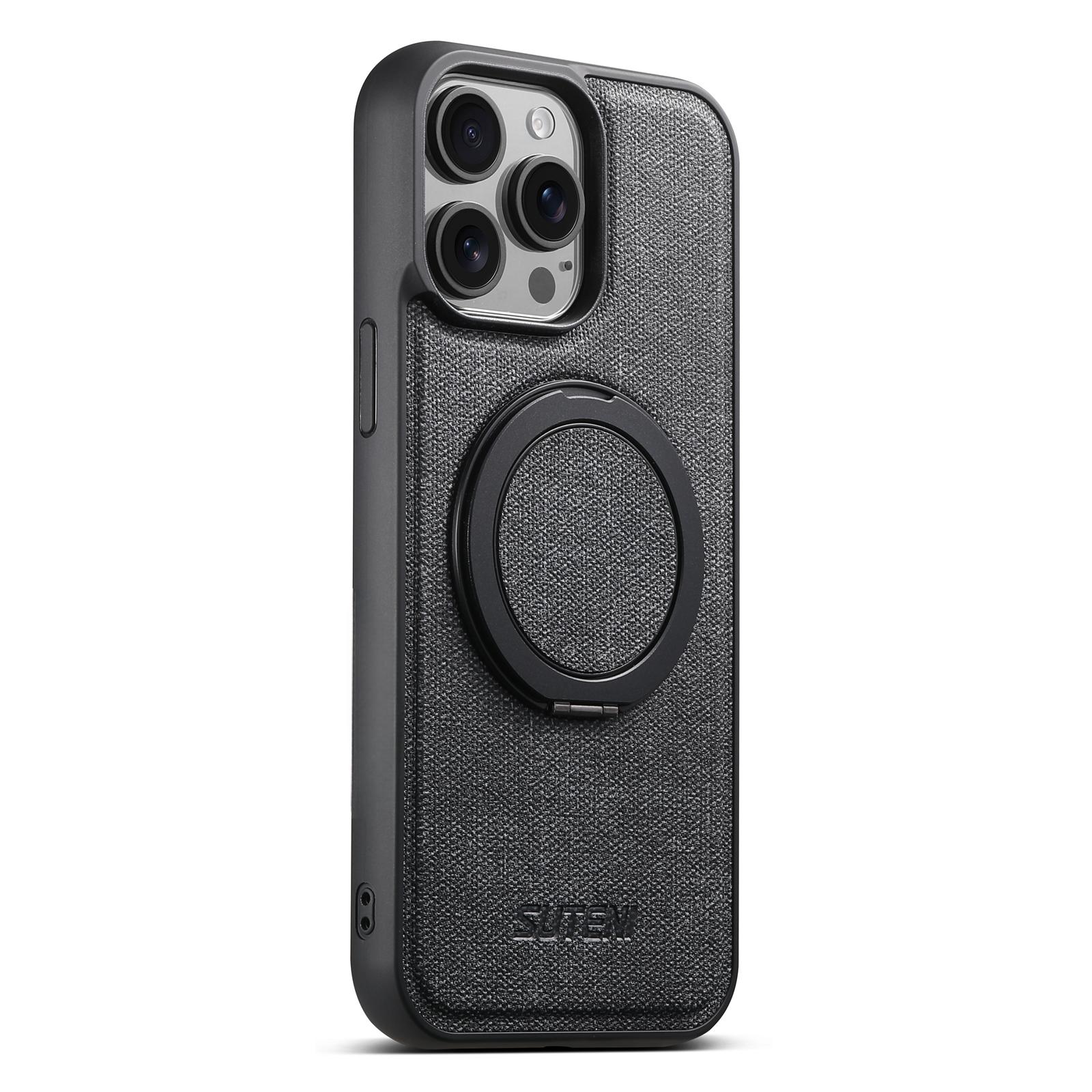 SUTENI G3 For iPhone 15 Pro Magnetic Case Rotating Ring Kickstand Jeans Texture PU TPU Phone Back Cover Blue
SUTENI G3 For iPhone 15 Pro Magnetic Case Rotating Ring Kickstand Jeans Texture PU TPU Phone Back Cover Blue