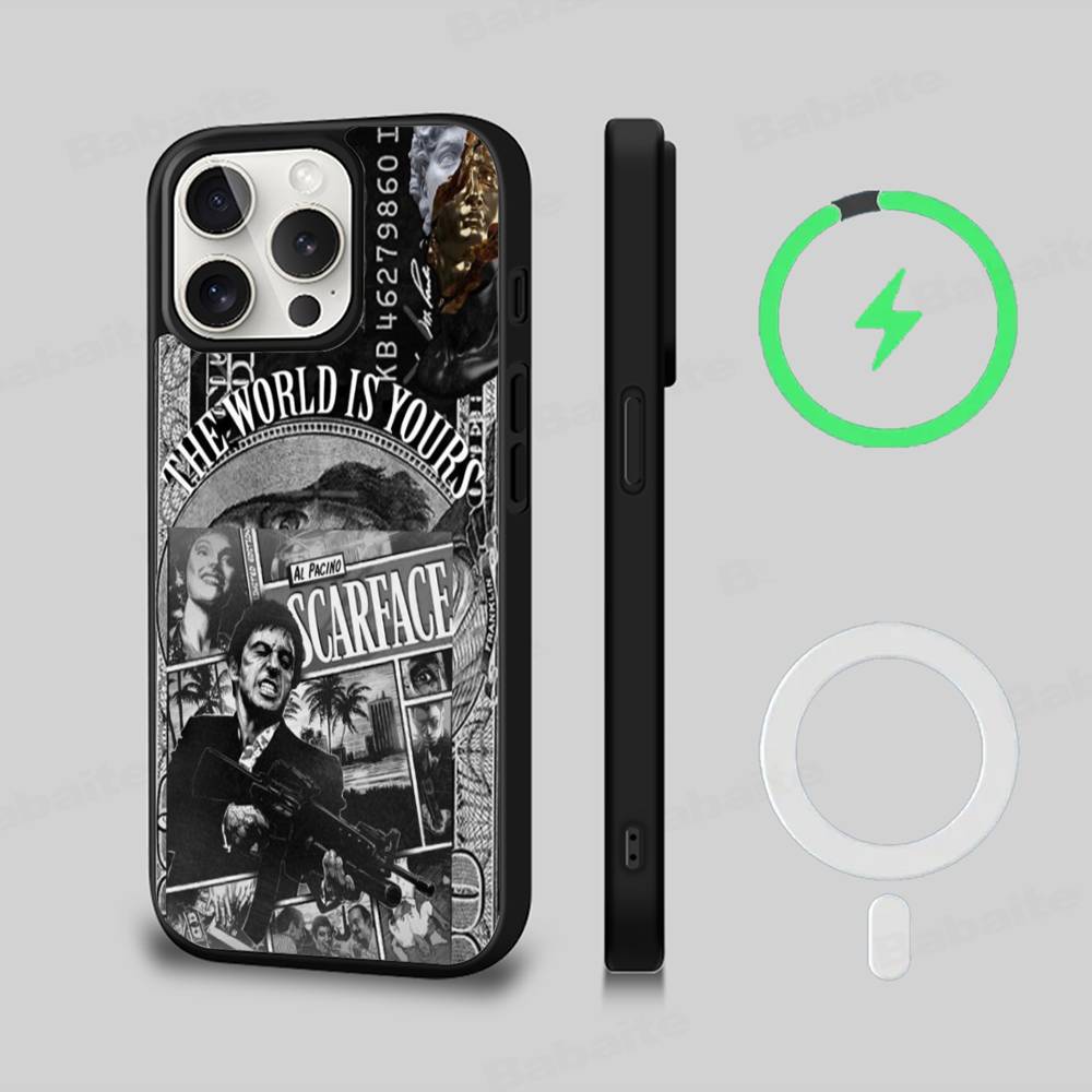 Classic S-Scarface Film Tony For Magsafe Magnetic Phone Case Wireless PC+TPU For IPhone 11 12 13 14 15 16 17 Pro Max Plus iPhone 12pro max
Classic S-Scarface Film Tony For Magsafe Magnetic Phone Case Wireless PC+TPU For IPhone 11 12 13 14 15 16 17 Pro Max Plus iPhone 12pro max