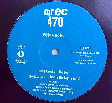 10inch Record VARIOUS - Wisdom Riddim MREC470 M Records 2006 Jamaica Reggae, Ska & Dub Used
10inch Record VARIOUS - Wisdom Riddim MREC470 M Records 2006 Jamaica Reggae, Ska & Dub Used