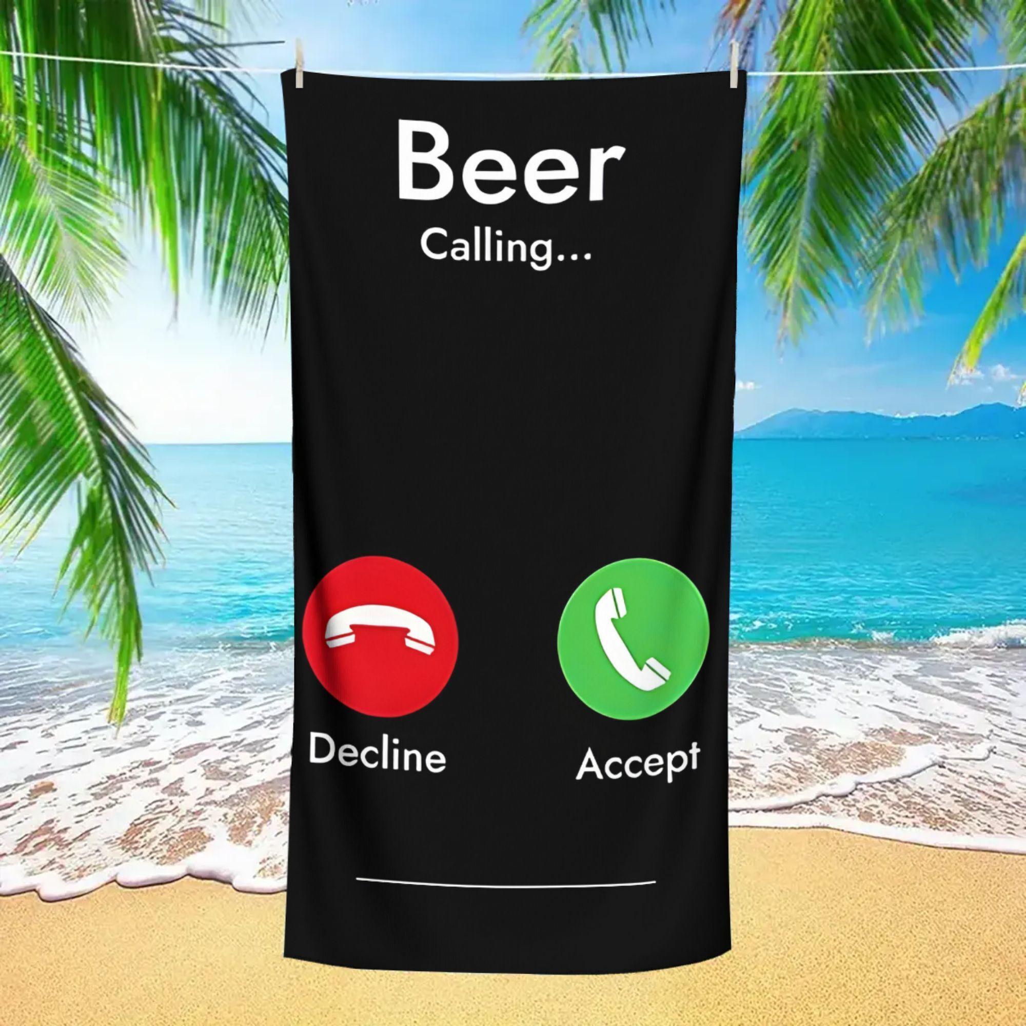 1PC Funny Beer Calling Phone Screen Beach Towel Polyester Quick-Dry Lightweight Towel for Beach Swimming Camping Travel Accessor W40*H60(CM)
1PC Funny Beer Calling Phone Screen Beach Towel Polyester Quick-Dry Lightweight Towel for Beach Swimming Camping Travel Accessor W40*H60(CM)