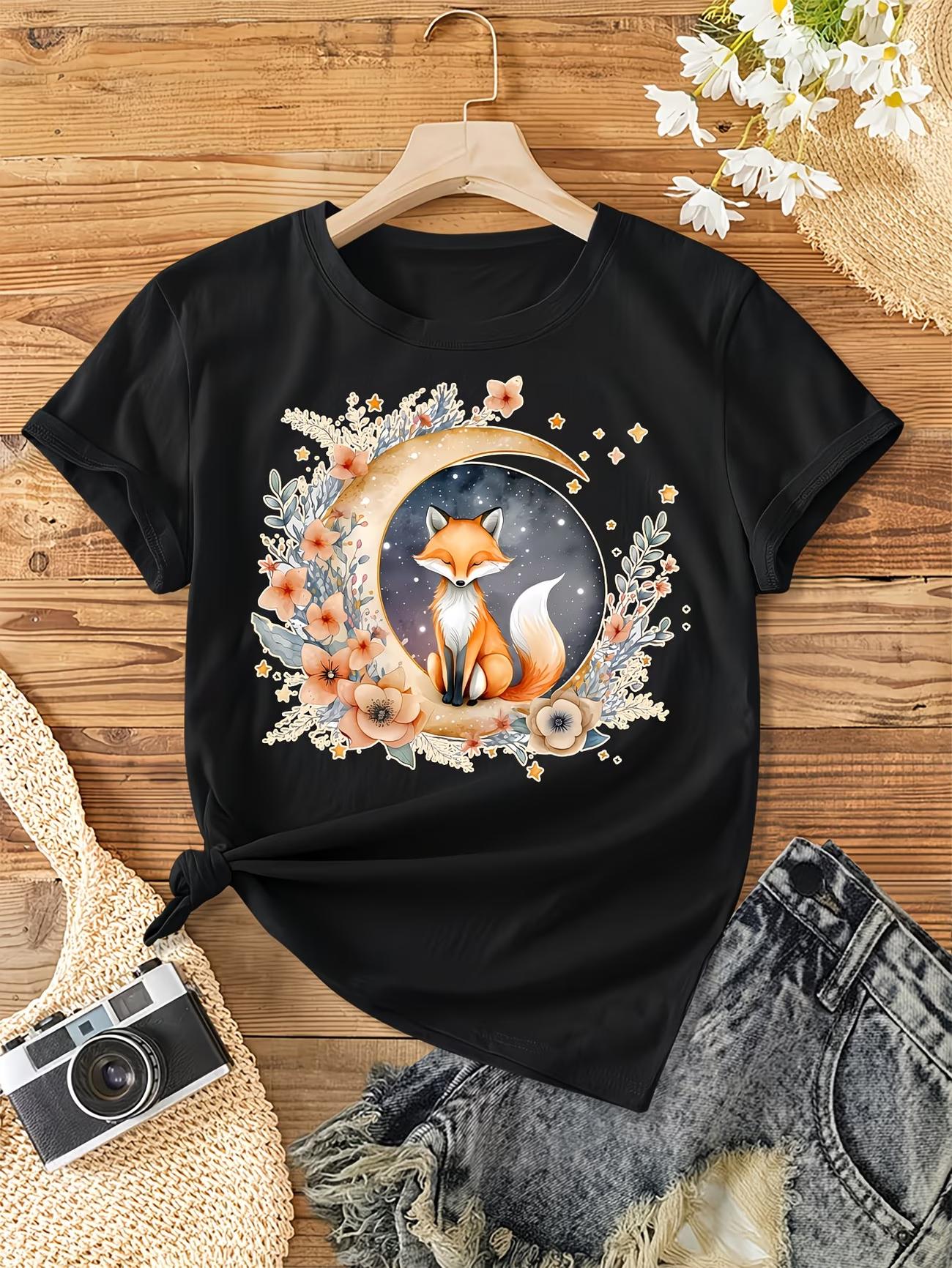 Womens Vintage Bohemian ShortSleeve Round Neck TShirt Botanical Floral Suitable for Spring Summer Fall Casual Top S
Womens Vintage Bohemian ShortSleeve Round Neck TShirt Botanical Floral Suitable for Spring Summer Fall Casual Top S