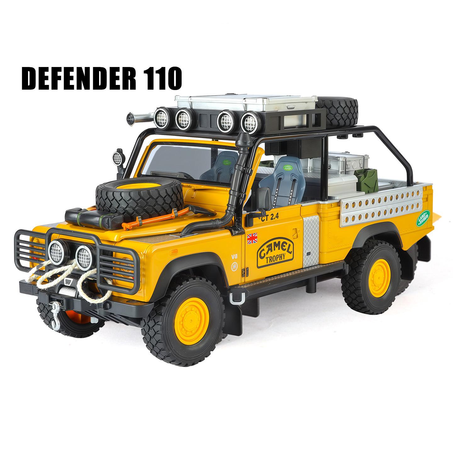 1/24 Land Range Rover Defender 110 Tomb LE Alloy Car Model Diecasts Metal Off-road Vehicles Car Model Sound Light Kids Toys Gift жовтий
1/24 Land Range Rover Defender 110 Tomb LE Alloy Car Model Diecasts Metal Off-road Vehicles Car Model Sound Light Kids Toys Gift жовтий