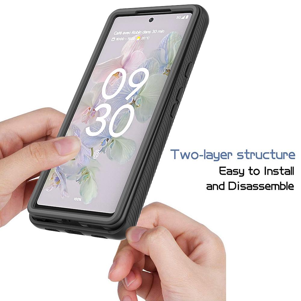 For Google Pixel 6a Wear-resistant Anti-fall Clear Case Hard Acrylic+PC Back Soft TPU Bumper Frame Phone Shell Black
For Google Pixel 6a Wear-resistant Anti-fall Clear Case Hard Acrylic+PC Back Soft TPU Bumper Frame Phone Shell Black