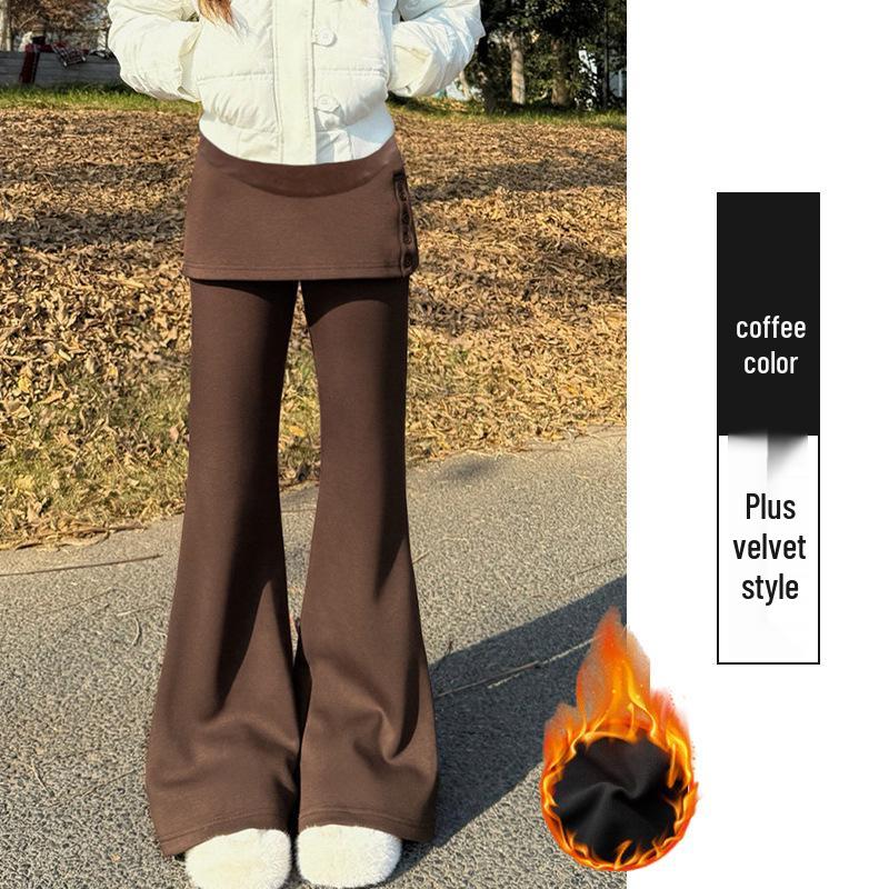 2025 Autumn/Winter Coffee Maternity Flare Pants with Butt Cover - Brushed Micro, Plus Velvet, Thick, Slimming, Casual Wide Leg Medium
2025 Autumn/Winter Coffee Maternity Flare Pants with Butt Cover - Brushed Micro, Plus Velvet, Thick, Slimming, Casual Wide Leg Medium