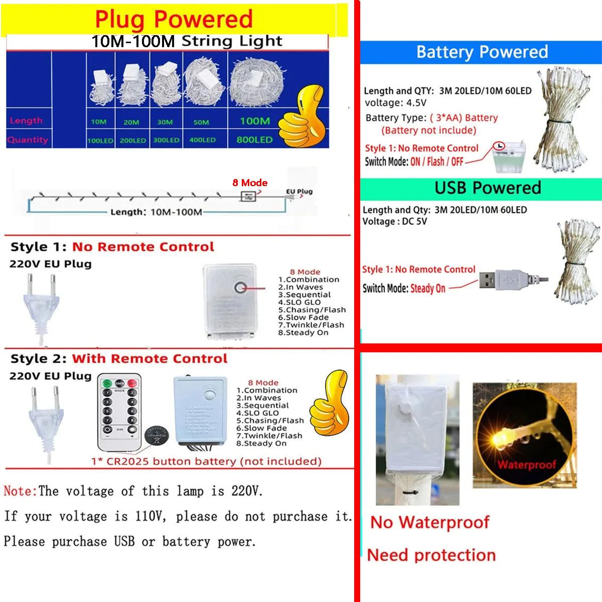 2M-100M гирлянды светодиодные гирлянды рождественские огни водонепроницаемые наружные внутренние для деревьев уличные свадебные украшения для вечеринок 3M 20LED Battery 
2M-100M гирлянды светодиодные гирлянды рождественские огни водонепроницаемые наружные внутренние для деревьев уличные свадебные украшения для вечеринок 3M 20LED Battery