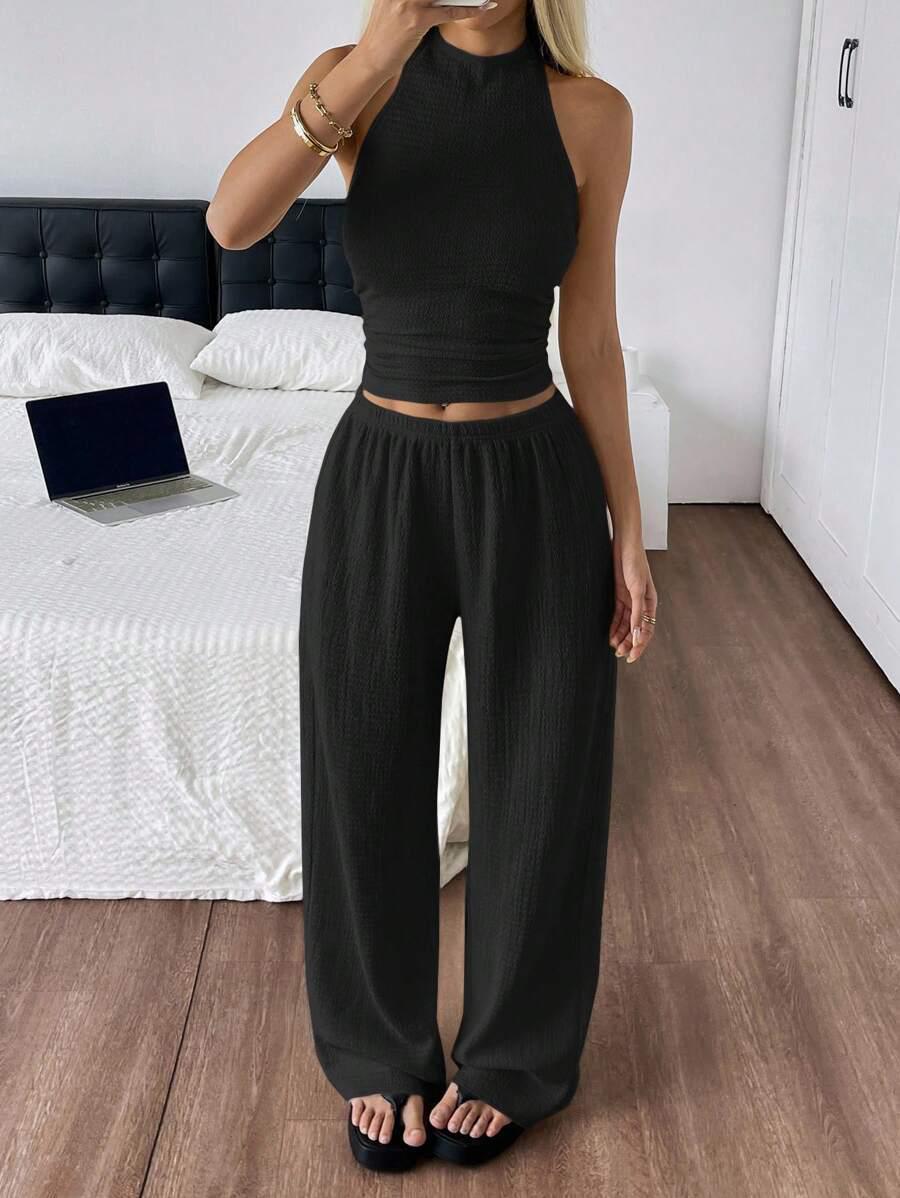 European & American Casual Holiday Vest & Wide-Leg Pants Two-Piece Set for Women - Spring/Summer 2026 Collection XXL чорний
European & American Casual Holiday Vest & Wide-Leg Pants Two-Piece Set for Women - Spring/Summer 2026 Collection XXL чорний