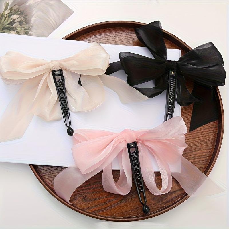 3Pcs fashionable and elegant bow mesh hairpin, soft and non-slip vertical ponytail hairpin - a must-have accessory for women s daily style
3Pcs fashionable and elegant bow mesh hairpin, soft and non-slip vertical ponytail hairpin - a must-have accessory for women s daily style