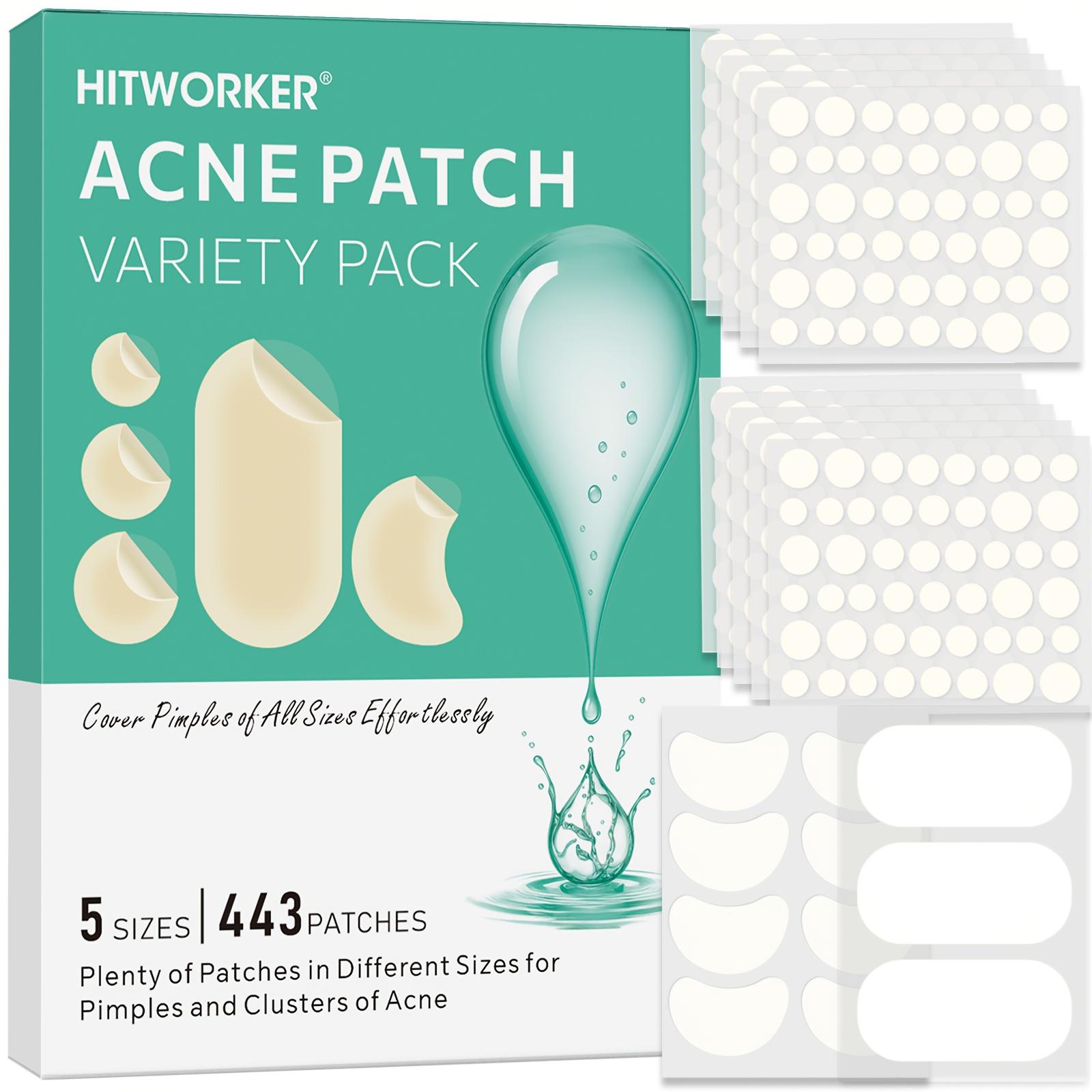 443PCS HITWORKER Hydrocolloid Patches – 5 Sizes, Strips & Contoured Pimple Stickers for Face, Fast-Acting Zit Care, Non-Drying P
443PCS HITWORKER Hydrocolloid Patches – 5 Sizes, Strips & Contoured Pimple Stickers for Face, Fast-Acting Zit Care, Non-Drying P