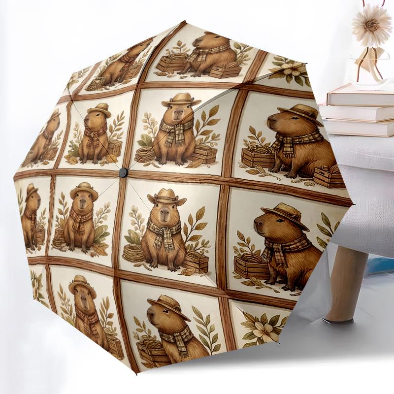 1pc Sturdy 8-Bone Auto Umbrella, Idyllic Rural Joyful Marsh Rodents Umbrella, Digital Printed, Foldable Umbrella for On-the-Go Outdoor Use
1pc Sturdy 8-Bone Auto Umbrella, Idyllic Rural Joyful Marsh Rodents Umbrella, Digital Printed, Foldable Umbrella for On-the-Go Outdoor Use