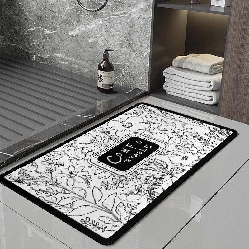 White Bath Area Bathroom Instant Drying Moisture-wicking Technology Leather Floor Mat Slip-resistant Foot Mat Soft Diatom Mud 40*60
White Bath Area Bathroom Instant Drying Moisture-wicking Technology Leather Floor Mat Slip-resistant Foot Mat Soft Diatom Mud 40*60
