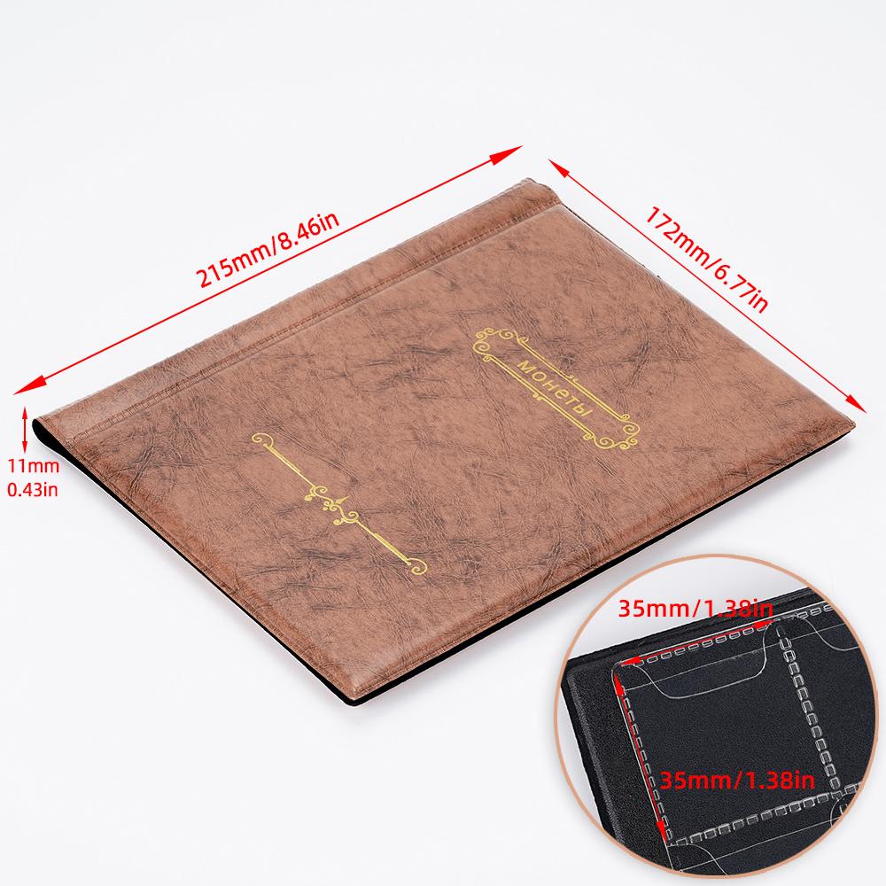 10Pages 250 Pockets Coins Collection Album Coins Storage Book Coins Scrapbook Gifts Stamp Commemorative Collector Storage Bag коричневий
10Pages 250 Pockets Coins Collection Album Coins Storage Book Coins Scrapbook Gifts Stamp Commemorative Collector Storage Bag коричневий