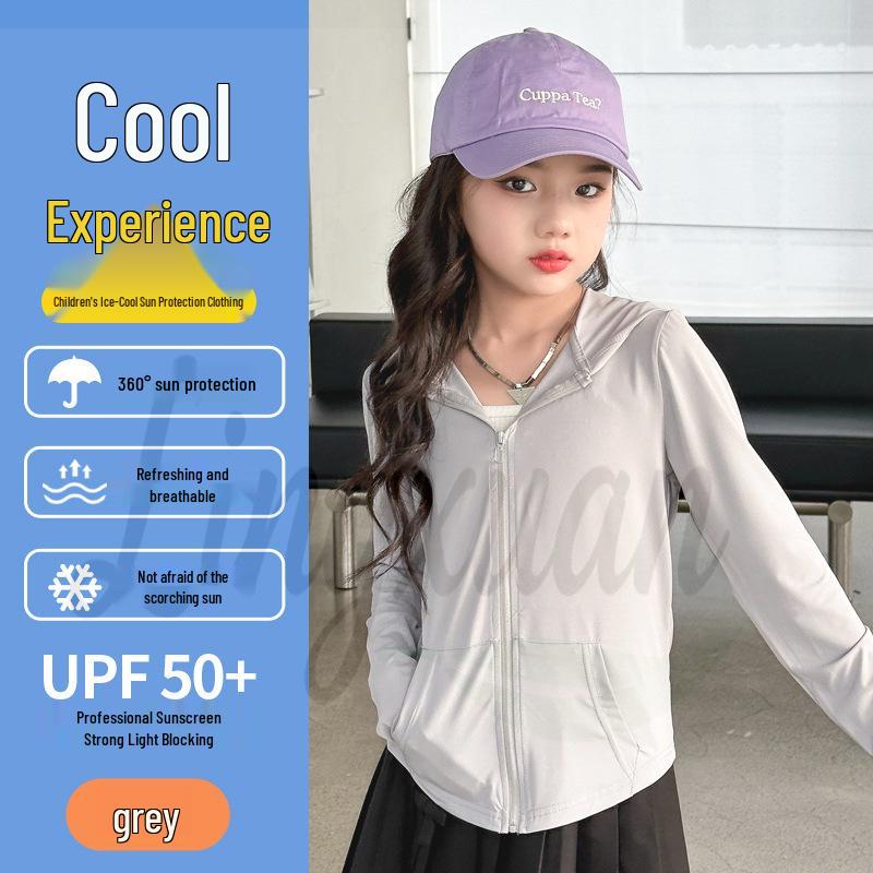 Girls UPF 50+ Summer Ice Silk Breathable Anti-UV Sun Protection Shirt 130 (for 115-125cm) сірий колір
Girls UPF 50+ Summer Ice Silk Breathable Anti-UV Sun Protection Shirt 130 (for 115-125cm) сірий колір