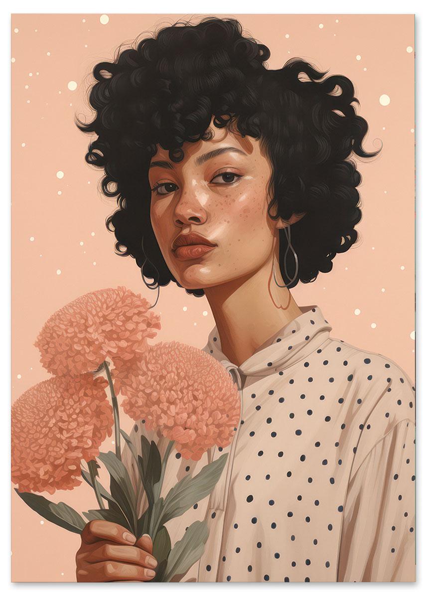 Plakat portret kobieta bukiet 30x40 cm
Plakat portret kobieta bukiet 30x40 cm