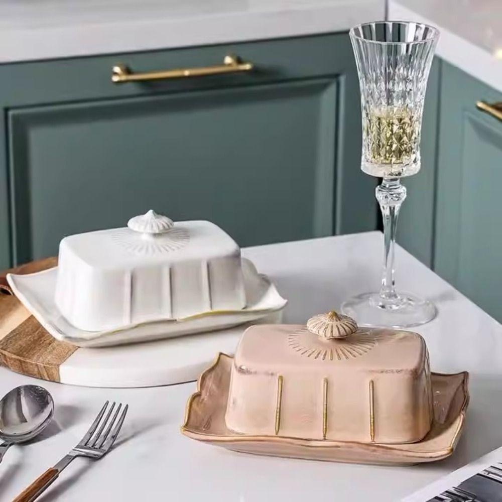 Exquisite Butter Dish Ceramic Cheese Fresh-keeping Box Multi-Function Butter Tray Hotel хакі
Exquisite Butter Dish Ceramic Cheese Fresh-keeping Box Multi-Function Butter Tray Hotel хакі