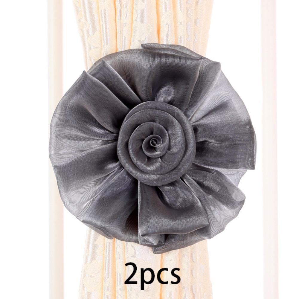 2PCS Curtain Decoration Flower Shape Curtain Straps Lace Flower Curtain Rose Buckle Clips сірий
2PCS Curtain Decoration Flower Shape Curtain Straps Lace Flower Curtain Rose Buckle Clips сірий