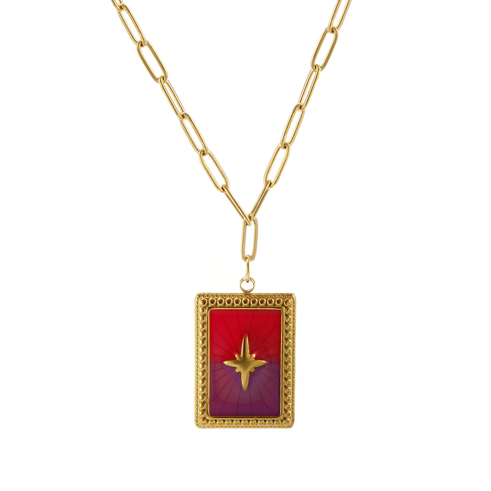 1 Piece Exquisite 18K Real Gold Plated 304 Stainless Steel Paperclip Link Chain Rectangle Pendant Charm Necklace For Women Gift зірка
1 Piece Exquisite 18K Real Gold Plated 304 Stainless Steel Paperclip Link Chain Rectangle Pendant Charm Necklace For Women Gift зірка