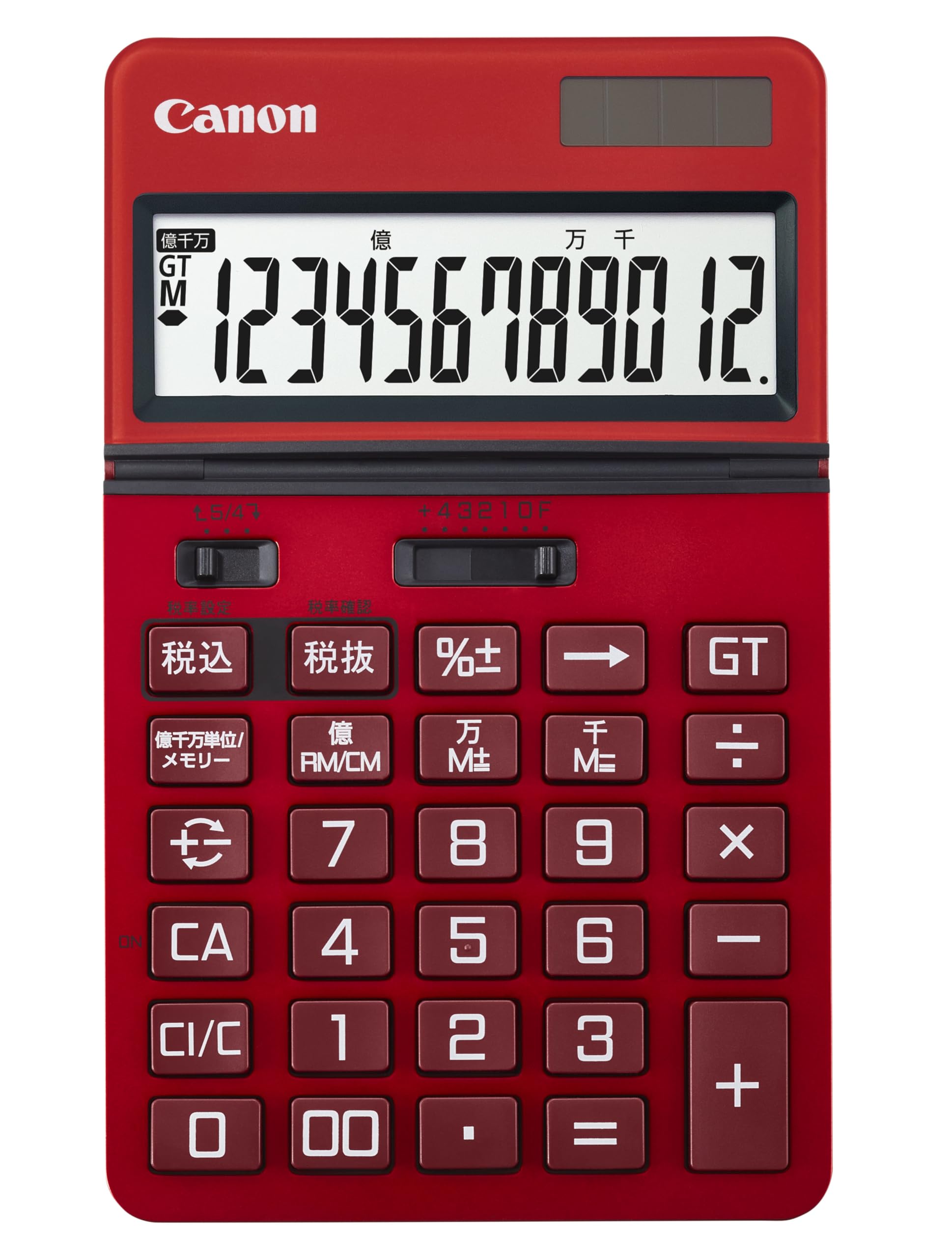 Canon Calculator 12 Digit Business Antibacterial Antivirus Burning Red Large Screen Tilting LCD Unit in Millions KS-1250TUV-RD Easy-to-read
Canon Calculator 12 Digit Business Antibacterial Antivirus Burning Red Large Screen Tilting LCD Unit in Millions KS-1250TUV-RD Easy-to-read