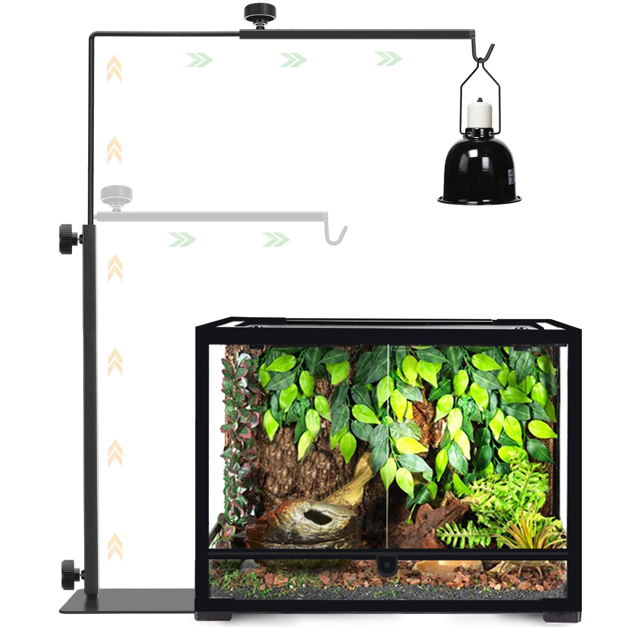 NEPTONION Reptile Dome Adjustable Inch Terrarium Heat Lamp Stand Metal Basking Lamp Fits All Reptile Dome Large Size Stand, 16-27 Fixture, Holder, чёрный
NEPTONION Reptile Dome Adjustable Inch Terrarium Heat Lamp Stand Metal Basking Lamp Fits All Reptile Dome Large Size Stand, 16-27 Fixture, Holder, чёрный