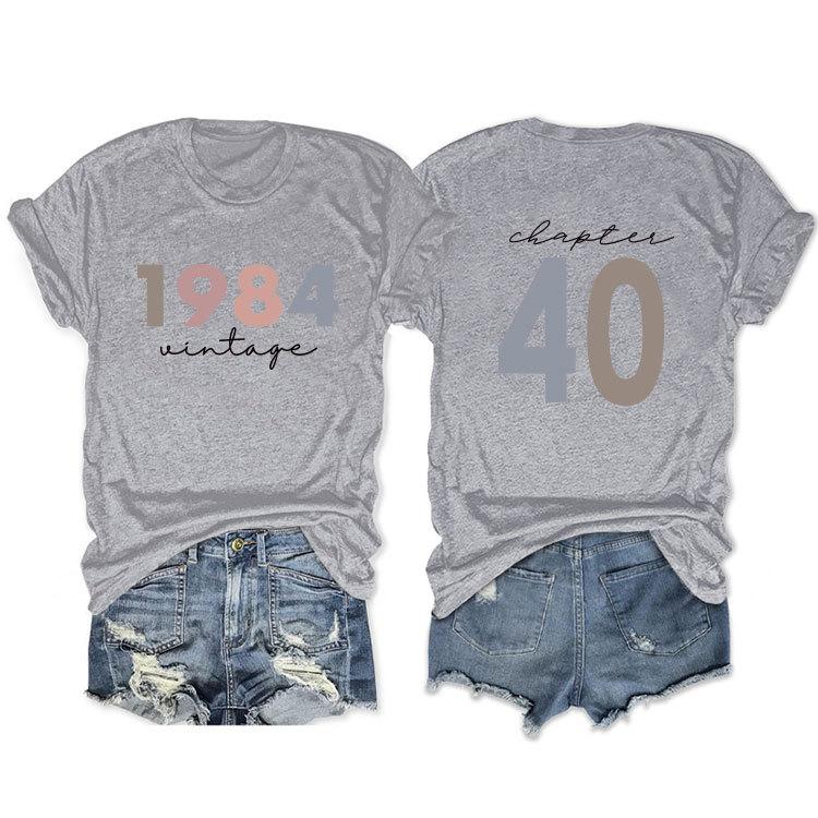 Summer O Neck Tshirt 1984 vintage chapter 40 Print loose trend short sleeve top 4XL
Summer O Neck Tshirt 1984 vintage chapter 40 Print loose trend short sleeve top 4XL