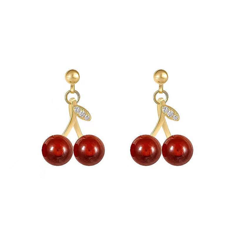 Fashion Cherry Drop Earrings with Crystal Leaf Accent Gold Tone Metal Lightweight Dangle Earrings for Women and Girls червоний
Fashion Cherry Drop Earrings with Crystal Leaf Accent Gold Tone Metal Lightweight Dangle Earrings for Women and Girls червоний
