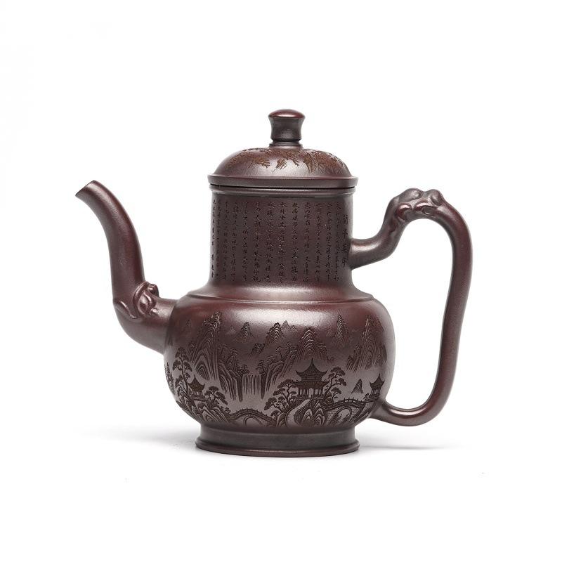 490ml Vintage Yixing Purple Clay Teapots Handmade Jinzun Pot Raw Ore Ancient Black Mud Kettle Zisha Tea Set Gifts Ornaments
490ml Vintage Yixing Purple Clay Teapots Handmade Jinzun Pot Raw Ore Ancient Black Mud Kettle Zisha Tea Set Gifts Ornaments