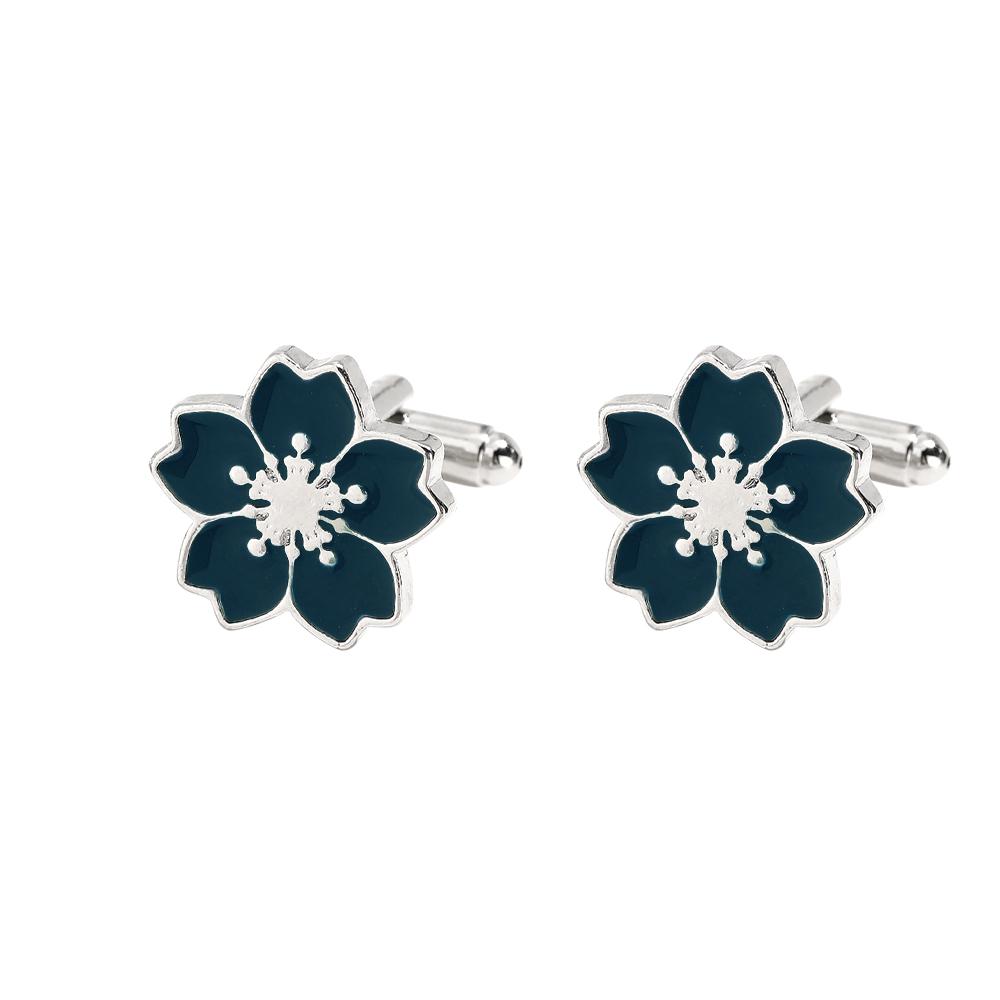 New Blue And Black Sakura Shaped Mens Cufflinks Funny Flower Cherry Blossom Pattern Sleeve Button
New Blue And Black Sakura Shaped Mens Cufflinks Funny Flower Cherry Blossom Pattern Sleeve Button