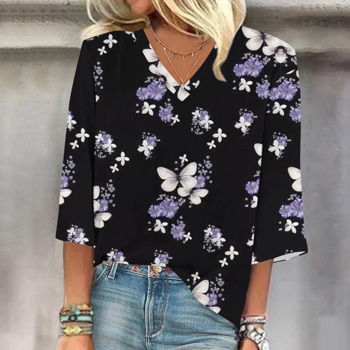 2023 Весенне-осенний новый модный топ с рукавом 3/4 и принтом
2023 Весенне-осенний новый модный топ с рукавом 3/4 и принтом