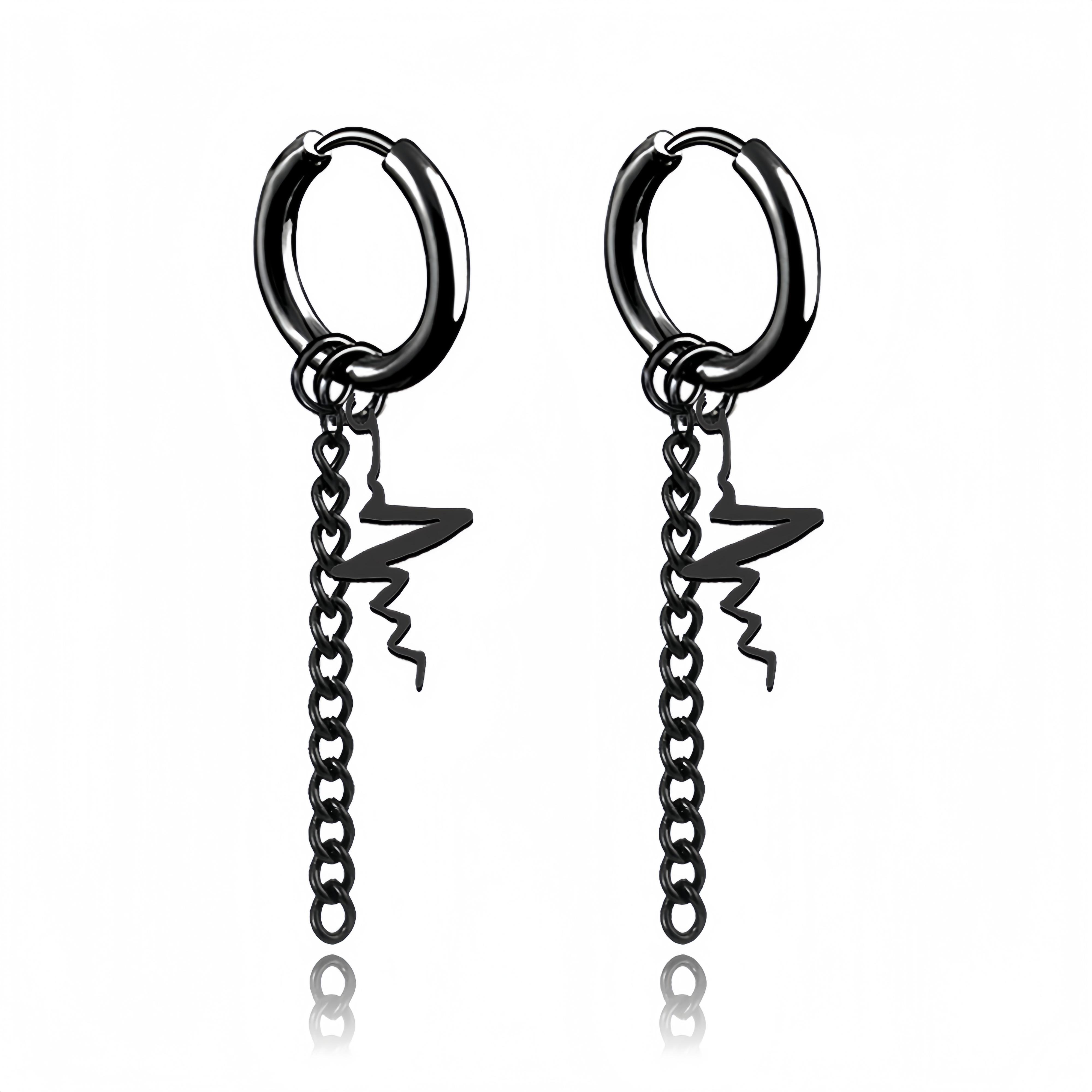 Punk Black Hoops Earrings For Woman Men s Stainless Steel Long Dangle Cross Chain Party Statement Earring Piercing Ear Jewelry
Punk Black Hoops Earrings For Woman Men s Stainless Steel Long Dangle Cross Chain Party Statement Earring Piercing Ear Jewelry